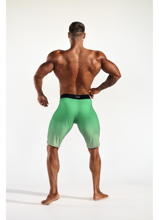Men's Physique súťažné plavky - Gradient Light Green (basic)